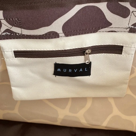 Large Parisian tote in giraffe pattern - Picture 3 of 4